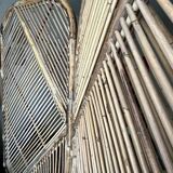 Paravent vintage en rotin naturel