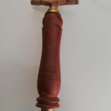 Sword-shaped letter opener paper cutter with turned wooden handle