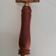 Sword-shaped letter opener paper cutter with turned wooden handle