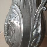 Art Nouveau style pewter vase - amphora vase