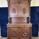 Buffet de pavillon de chasse style Renaissance en chêne massif vers 1850