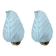 Set of 2 Wall Light Blu colour Murano Glass Leave by Barovier e Toso, 1950s