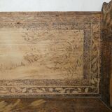carved wooden shelf