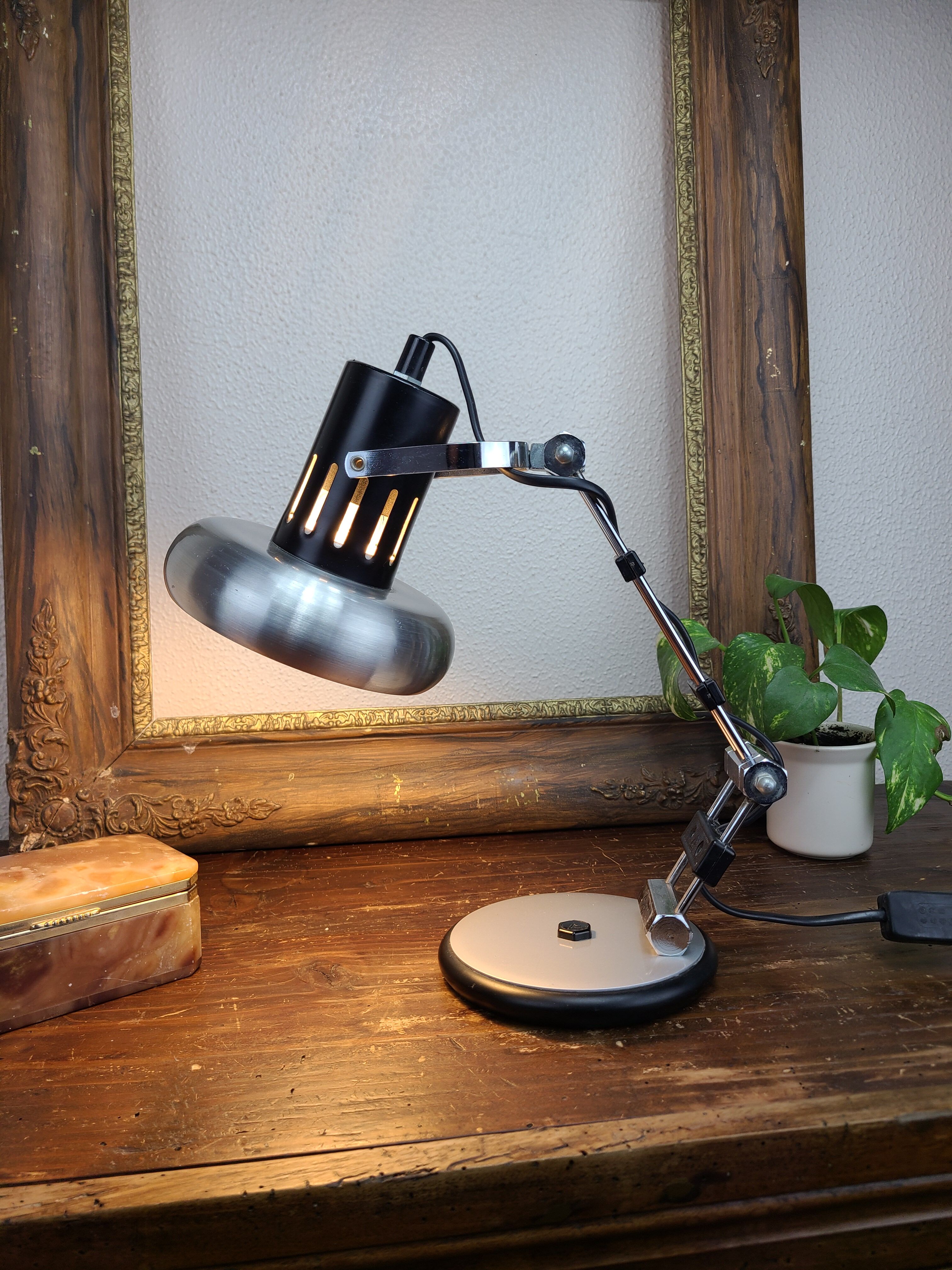 Lampe aluminor articulée, atelier, vintage
