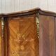 Louis XV style 3-door wardrobe in oak and rosewood - 1970s