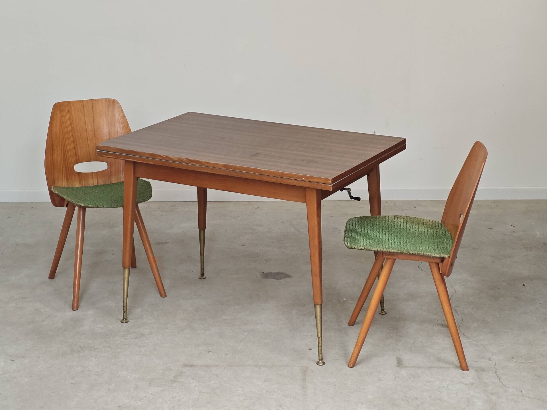Coffee table, dining table for 6, East Germany.