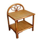 Vintage rattan bedside