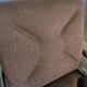Pair of 70s designer armchairs/chairs in chrome and brown fabric