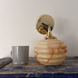 Wall light in marbled opaline