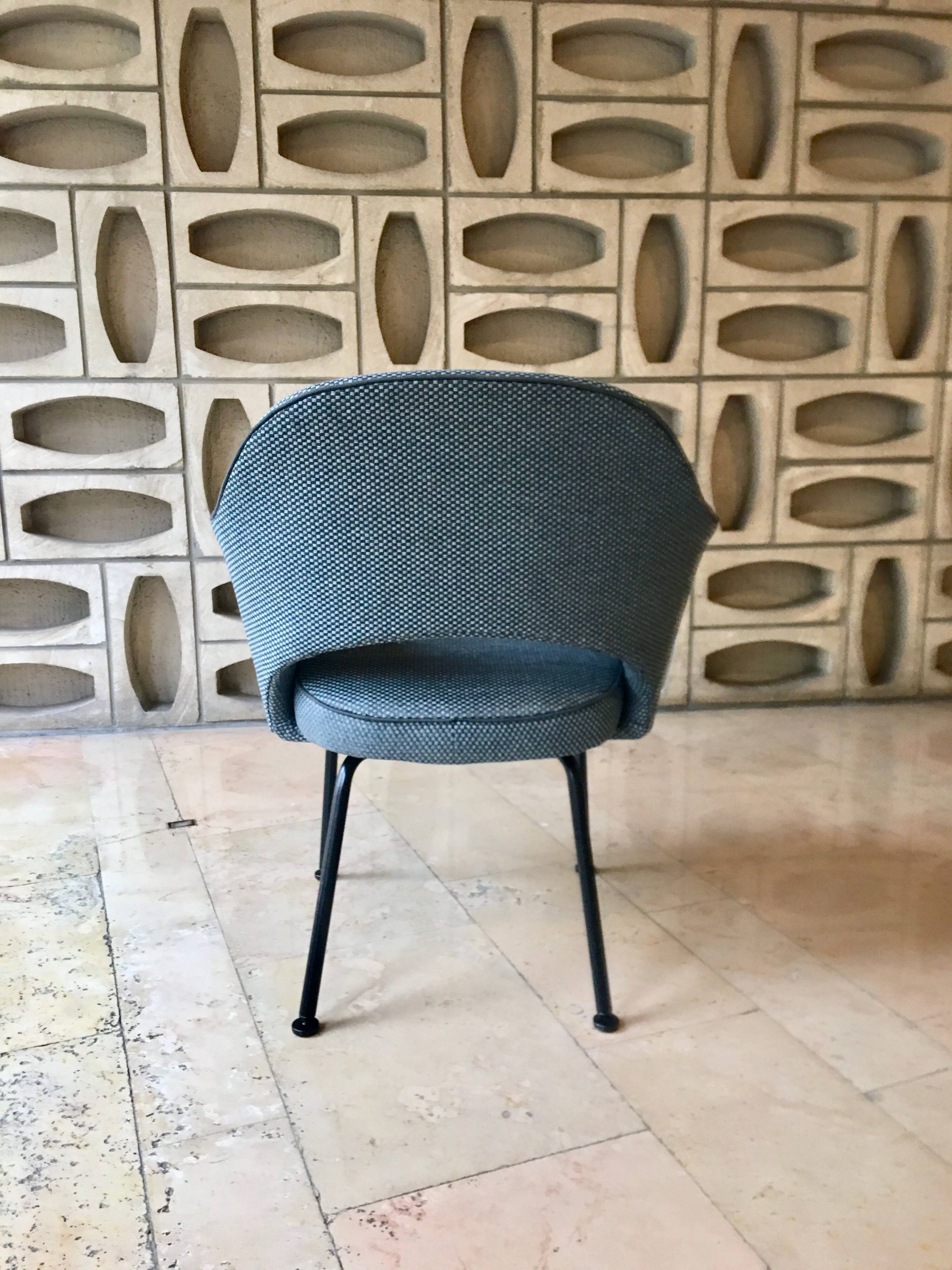 Conference chair by Eero Saarinen for Knoll, reupholstered.