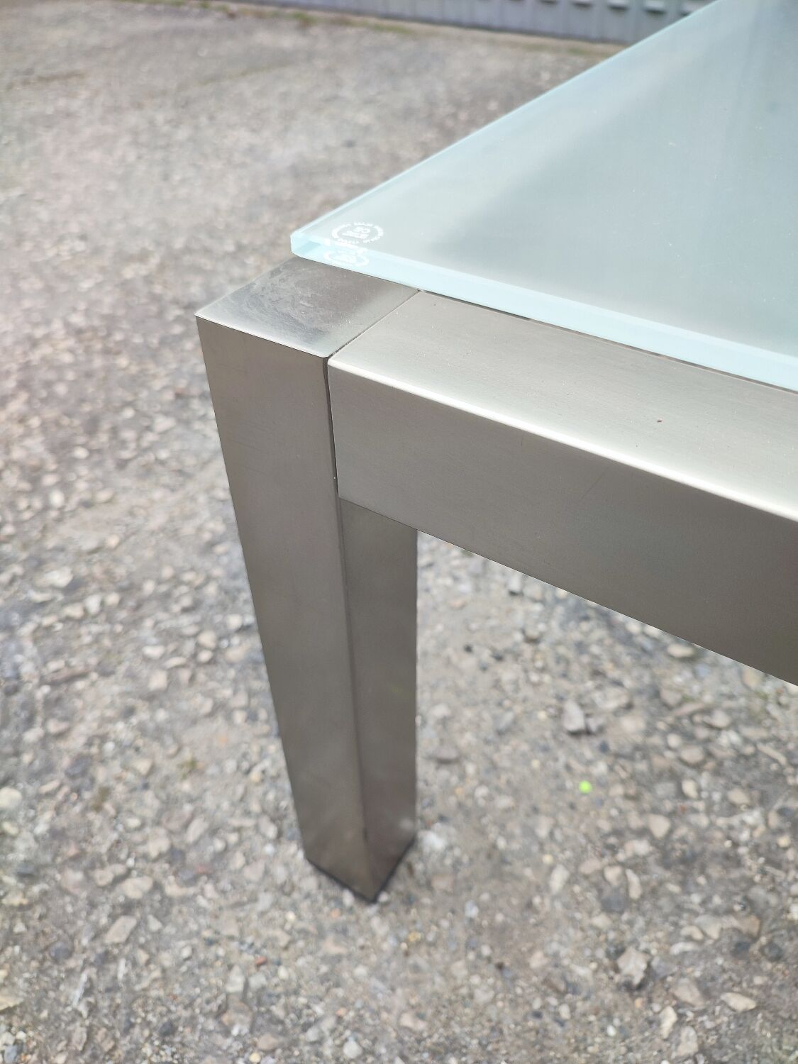 Table basse métal poli vintage 1950/1970