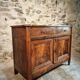 Antique French Walnut Sideboard - 19th Century Buffet with Drawer and Double Doors - Rustic Farmhouse Storage