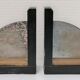 Pair of patinated steel bookends Art Deco style