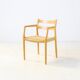 Oak Niels Møller model 67 papercord dining chair