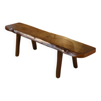 Brutalist elm bench by Aranjou, 1950s