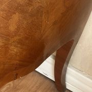 Commode galbée marquetée style Louis XV – plateau marbre- 19 e siècle