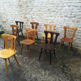 Mismatched bistro chairs