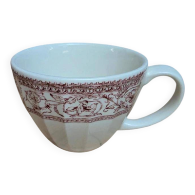 Mug Corona Colombia décor rouge esprit toile de Jouy