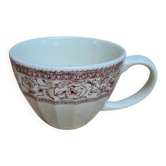 Mug Corona Colombia red décor in the style of toile de Jouy