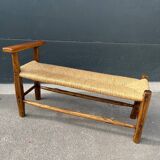 Straw bench from the 50s/60s
