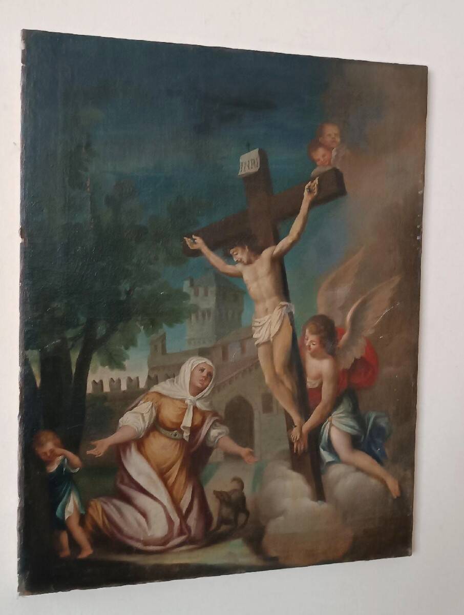 Old painting - oil on canvas - Italian school, 18th century