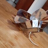 Vintage metal and chrome wall lamp " flower "