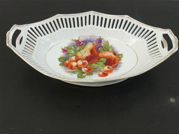 Limoges fruit porcelain basket