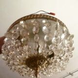 Ceiling lamp 1/2 mongolfiere brass & glass