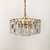 Grand lustre en verre glacé de style Palazzo autrichien par J.T. Kalmar