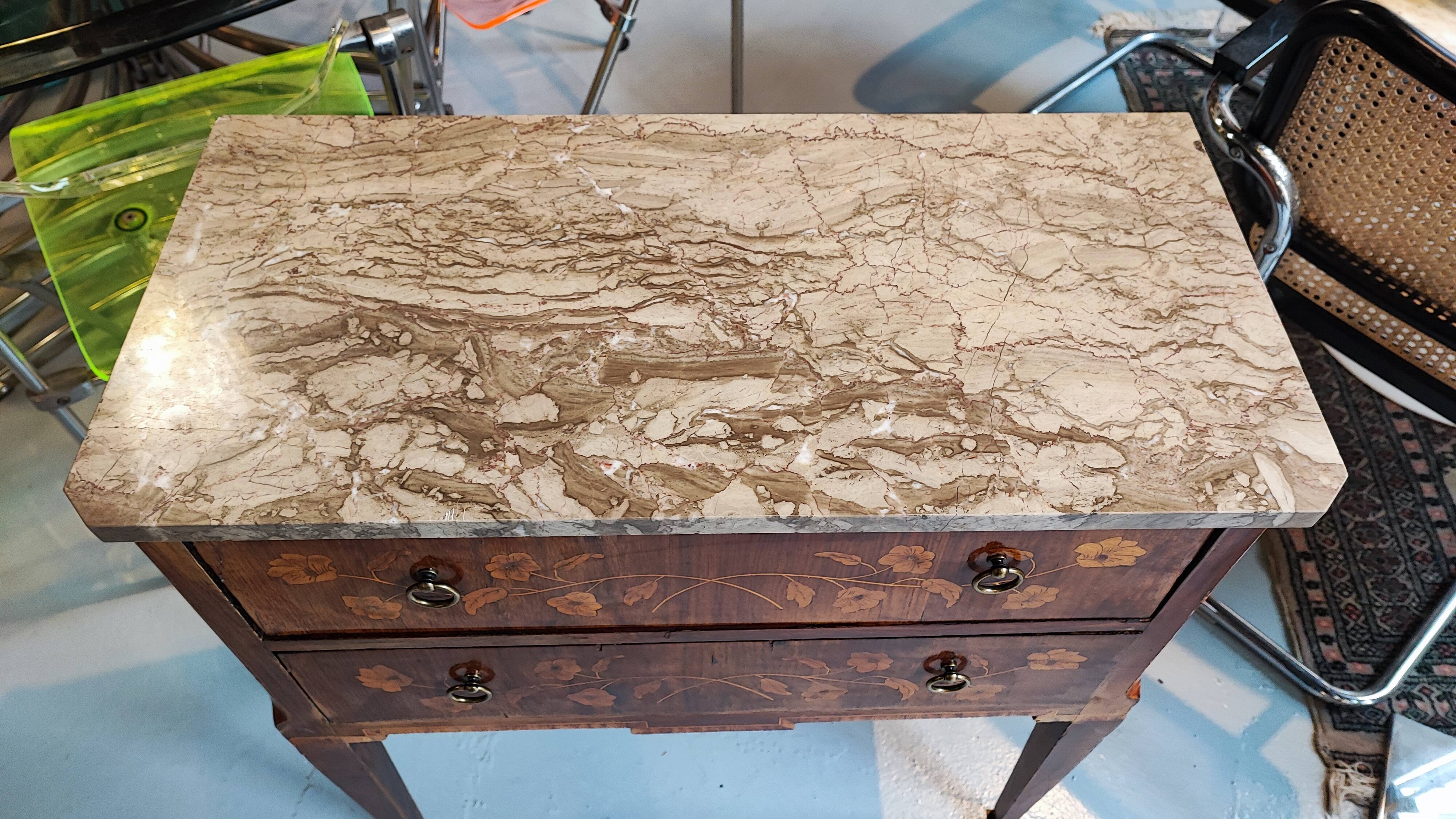 Chest of drawers 2 drawers Louis XVI