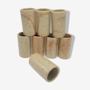 Set of 8 stoneware cups