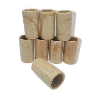 Set of 8 stoneware cups