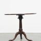 Antique 18th-Century English Swivel Barrel-Leg Birdcage Tilt-Top Table