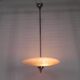 Art Deco pendant lamp with cloudy glass bowl, 1930s