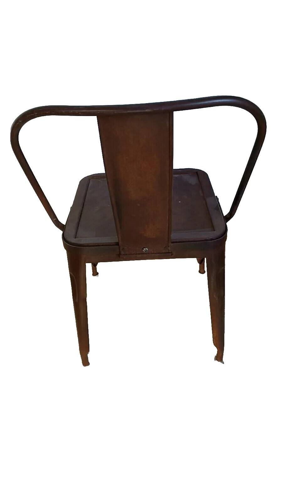 Vintage industrial iron chair from the 60s Italy