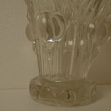 Art deco white crystal vase