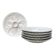 6 oyster plates white porcelain Pillivuyt