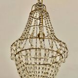 Brass balloon chandelier and glass beads