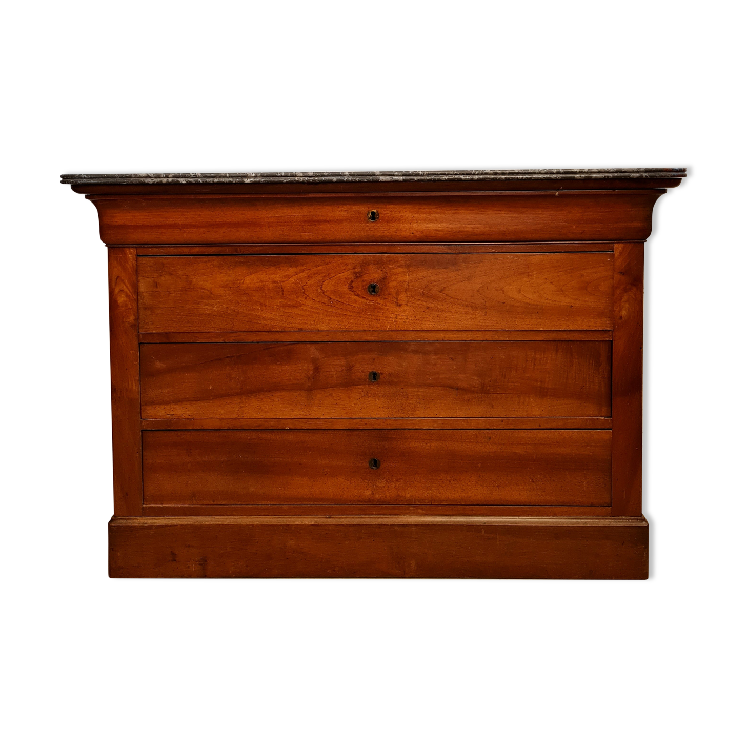 Louis Philippe period chest of drawers in walnut around 1830