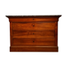 Louis Philippe period chest of drawers in walnut around 1830