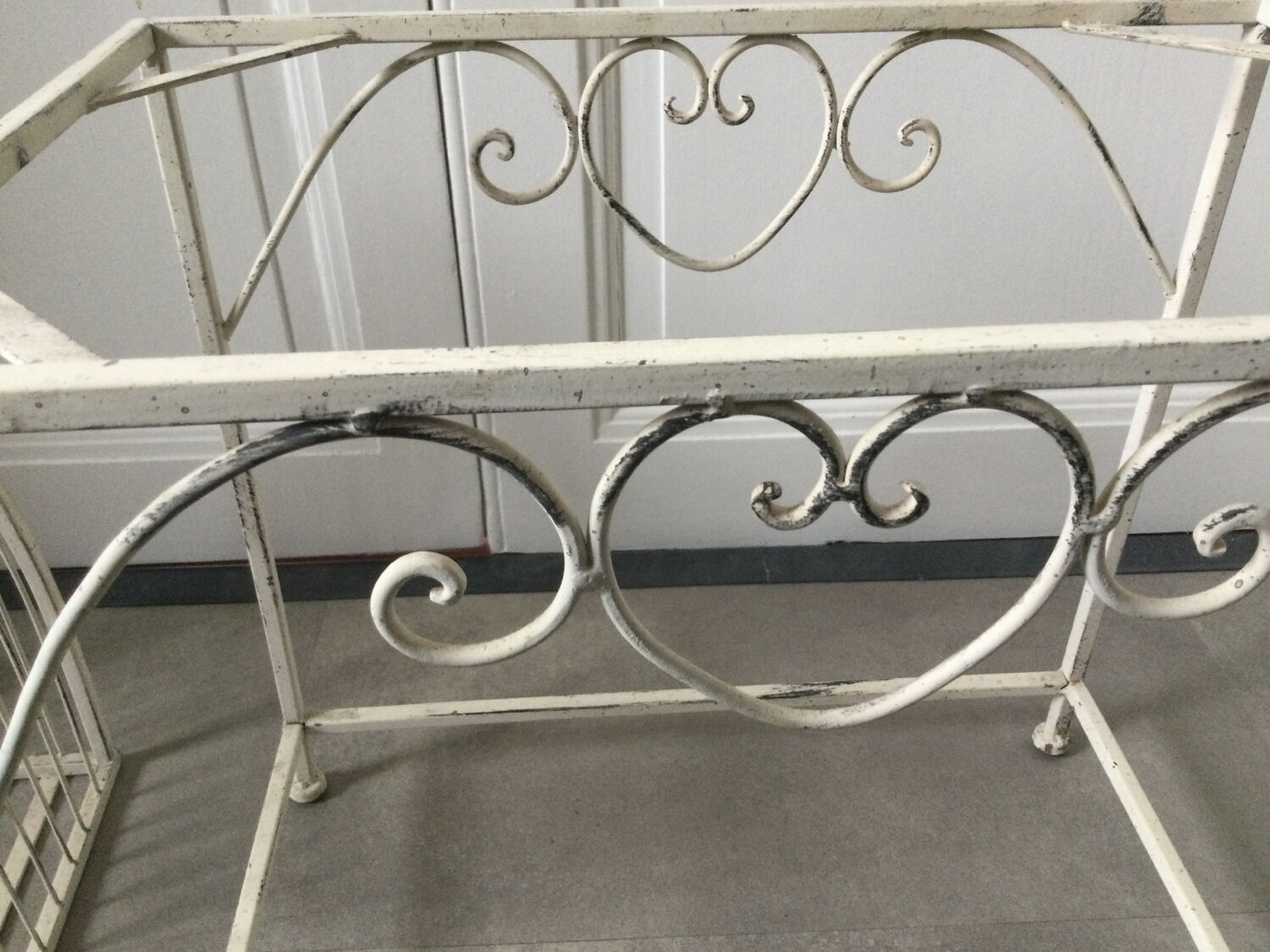 Iron liquor cabinet console table