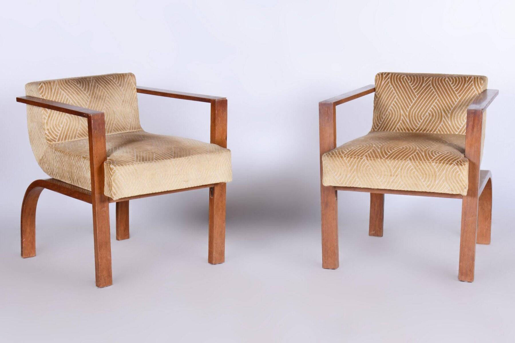 Art Deco Rosewood Seating Set with Coffee Table, France, 1920s, Set of 5