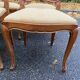 6 Louis XV style Regency chairs in solid wood and yellow-beige fabric