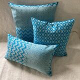Cushion Kachin turquoise beige 30x50 cm