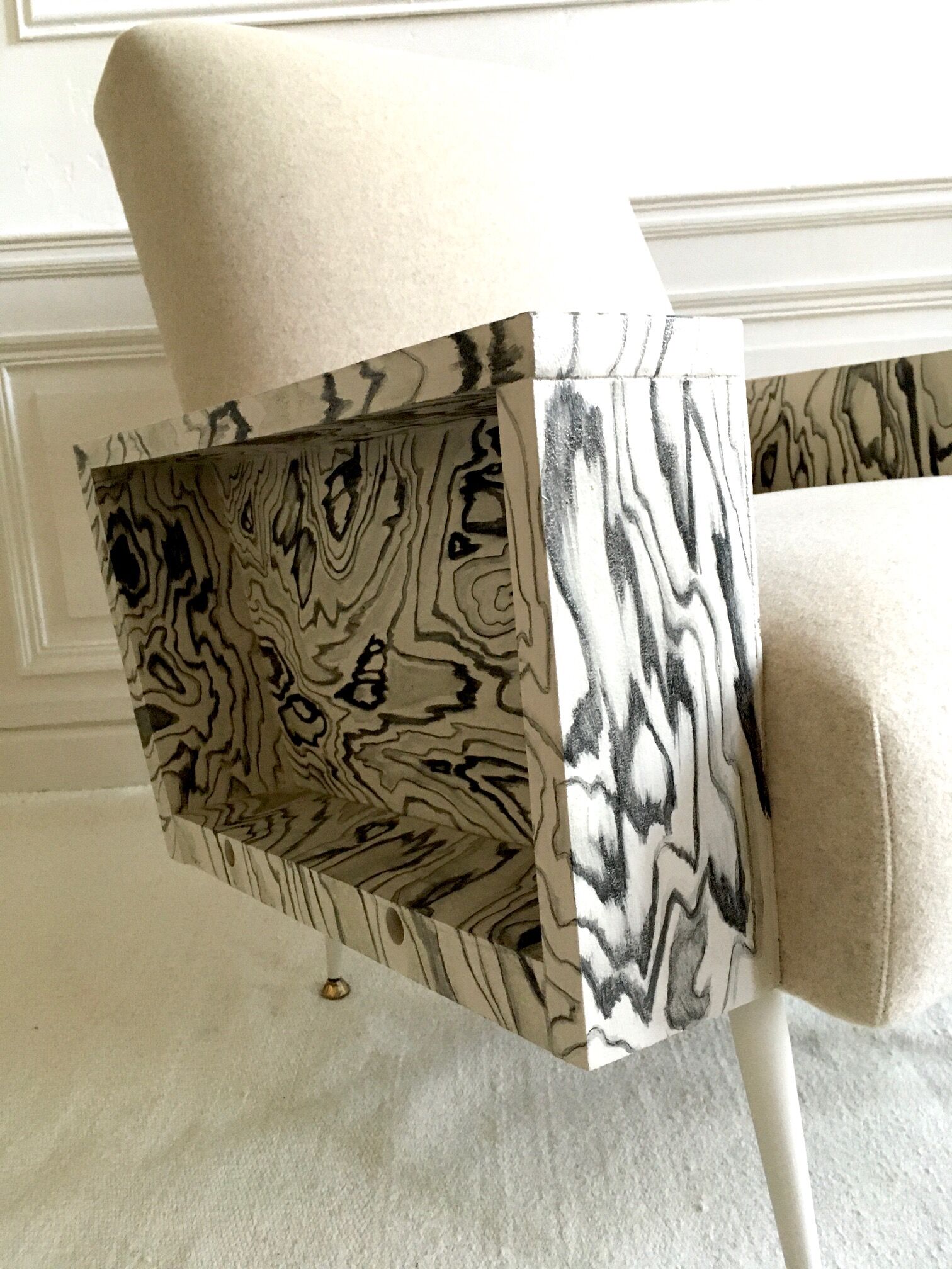 Restored vintage armchair