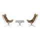 Chaises et table Chromed Falcon par Sigurd Ressell années 1970