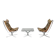 Chaises et table Chromed Falcon par Sigurd Ressell années 1970