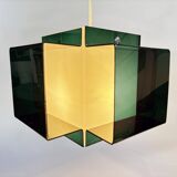 Vintage Pendant • Two-Coloured Acrylic • 1970