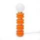 Orange and white glass floor lamp by Stilux Milano, 1970.