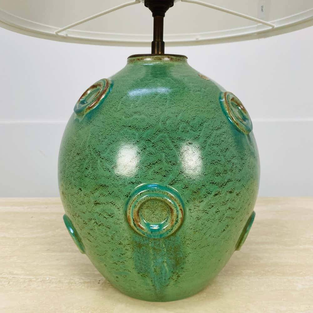 Lamp by Jerk Werkmaster for Nittsjo, Sweden, 1930, Scandinavian ceramic